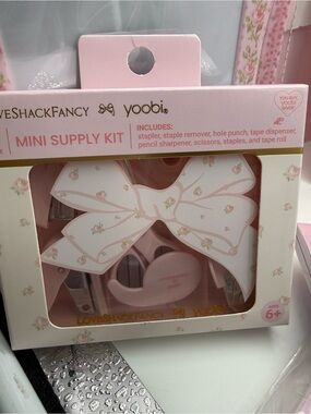 LoveShackFancy Pink Floral Bow Mini Supply Kit